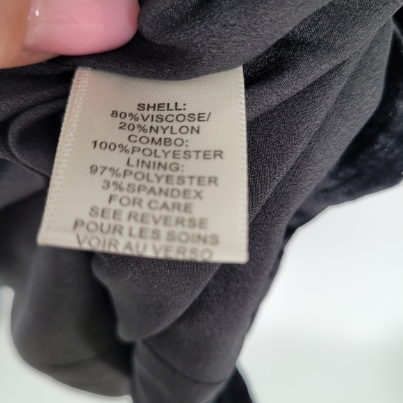 Ronny Kobo Amanda Off-Shoulder Puff-Sleeve Front-Slit Slim Midi Dress large - Picture 8 of 11